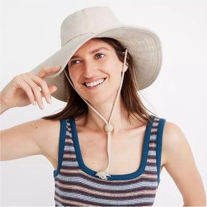 Madewell Canvas Neutral Wide Brim Hat